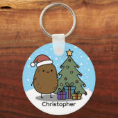 かわいいクリスマスじゃがいも オーダーメイド キーホルダー (裏面)