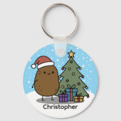 かわいいクリスマスじゃがいも オーダーメイド キーホルダー (裏面)