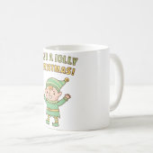 かわいいクリスマスすてき小妖精や小人ドードル コーヒーマグカップ (正面右)