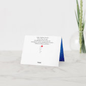 かわいいクリスマスそりとバーディのグリーティングカード シーズンカード (裏面)