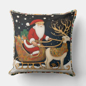 かわいいクリスマスそり クッション (正面)