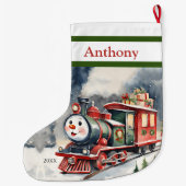 かわいいクリスマスたち少年たち ラージクリスマスストッキング (裏面)