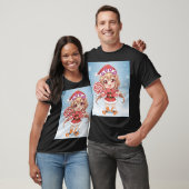 かわいいクリスマスちびアニメ少女サンタコス Tシャツ (ユニセックス)