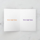 かわいいクリスマスのえびの漫画のイラスト カード (内部)