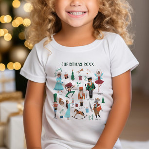 かわいいクリスマスのくるみ割り人形バレエ Tシャツ