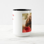 かわいいクリスマスのさらさ、クリスマスの夢は本当を来ることができます! マグカップ (中央)