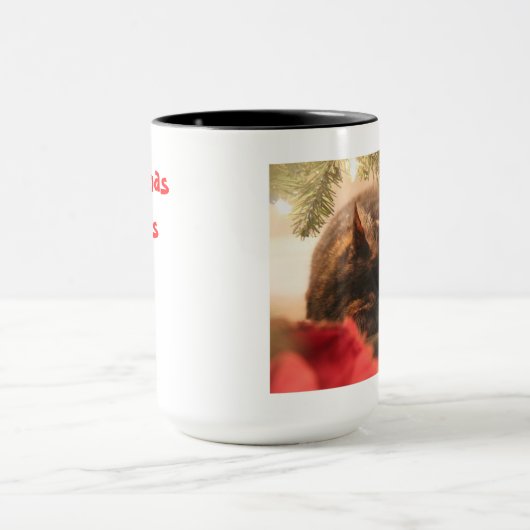 かわいいクリスマスのさらさ、クリスマスの夢は本当を来ることができます! マグカップ (中央)