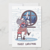 かわいいクリスマスのねずみ シーズンカード (正面)