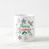 かわいいクリスマスのらくがきコーヒーマグ コーヒーマグカップ (中央)