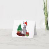 かわいいクリスマスのろば シーズンカード (正面)