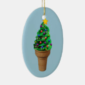 かわいいクリスマスのアイスクリームの木のモダンなオーナメント セラミックオーナメント (右)
