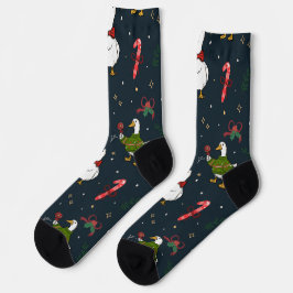 かわいいクリスマスのアヒルの靴下 ソックス