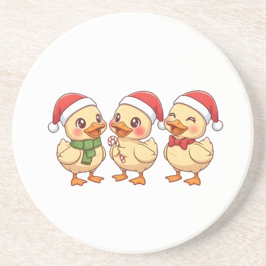 かわいいクリスマスのアヒル | 祝祭のホリデー コースター (正面)