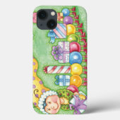 かわいいクリスマスのイモムシ列車とプレゼント Case-Mate iPhoneケース (裏面)