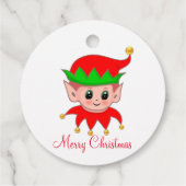 かわいいクリスマスのエルフ フェイバータグ (裏面)