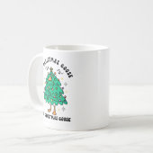かわいいクリスマスのガチョウ コーヒーマグカップ (正面左)