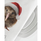 かわいいクリスマスのキウイカスタム キッチンタオル