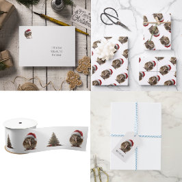 かわいいクリスマスのキウイカスタム スクエアシール