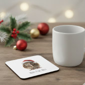 かわいいクリスマスのキウイカスタム スクエアペーパーコースター