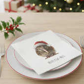 かわいいクリスマスのキウイカスタム スタンダードカクテルナプキン