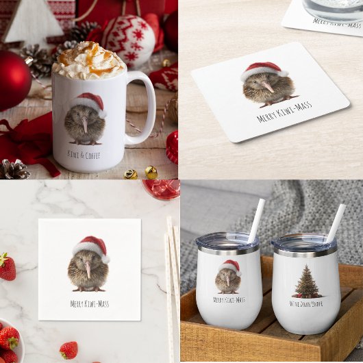 かわいいクリスマスのキウイカスタム ペーパープレート