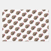 かわいいクリスマスのキウイカスタム ラッピングペーパーシート (正面3)