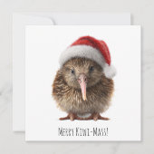 かわいいクリスマスのキウイカスタム 招待状 (正面)