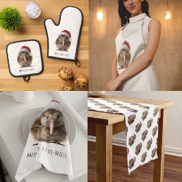 かわいいクリスマスのキウイカスタム 鍋つかみ&鍋敷きセット