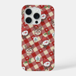 かわいいクリスマスのキャラクター携帯ケース  iPhone 15 PROケース