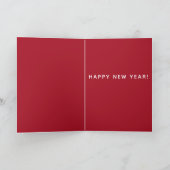 かわいいクリスマスのキリン　帽子と首元にふわふわの服 シーズンカード (内部)