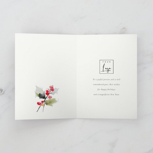 かわいいクリスマスのギフト猫のロ企業のゴ シーズンカード (内部)