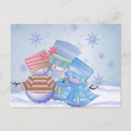 かわいいクリスマスのギフト シーズンポストカード