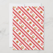 かわいいクリスマスのクッキーとココアの誕生日 招待状 (裏面)