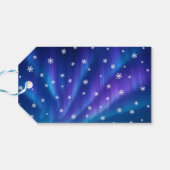 かわいいクリスマスのサンタとエルフの列車 ギフトタグ (裏面横)