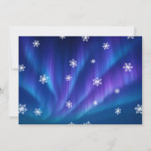 かわいいクリスマスのサンタとエルフの列車 招待状 (裏面)