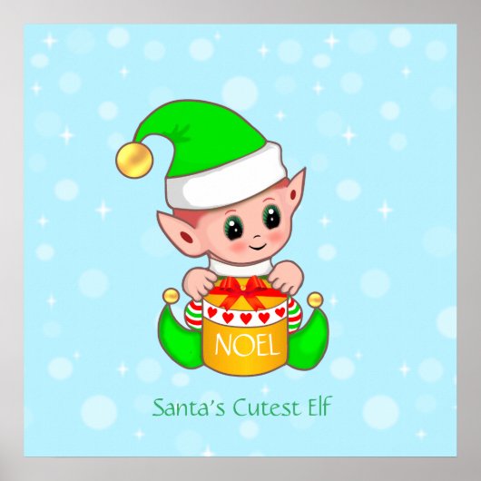かわいいクリスマスのサンタの小さな助っ人 ポスター (正面)