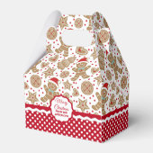 かわいいクリスマスのジンジャーブレッドのお願い箱 フェイバーボックス (裏面サイド)