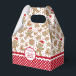 かわいいクリスマスのジンジャーブレッドのお願い箱 フェイバーボックス<br><div class="desc">可愛いクリスマスジンジャーブレッドマン飾の柄このギフトボックス。クリスマスのクッキーやお菓子を渡すためにかわいい。自分の名前でカスタマイズする。Blackberry Boulevardによって設計。</div>