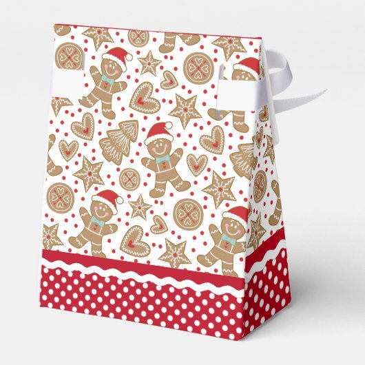 かわいいクリスマスのジンジャーブレッドのお願い箱 フェイバーボックス (裏面サイド)