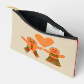 かわいいクリスマスのジンジャーブレッド アクセサリーポーチ (見開き)