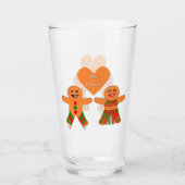 かわいいクリスマスのジンジャーブレッド タンブラーグラス (裏面)