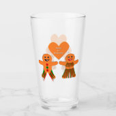 かわいいクリスマスのジンジャーブレッド タンブラーグラス (正面)