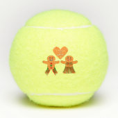 かわいいクリスマスのジンジャーブレッド テニスボール (正面)