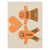 かわいいクリスマスのジンジャーブレッド テーブルクロス (正面)