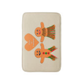 かわいいクリスマスのジンジャーブレッド バスマット (正面縦)