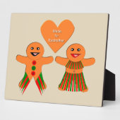 かわいいクリスマスのジンジャーブレッド フォトプラーク (側面)