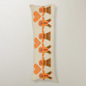 かわいいクリスマスのジンジャーブレッド ボディピロー (正面縦)