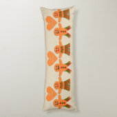 かわいいクリスマスのジンジャーブレッド ボディピロー (裏面 (縦))