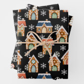 かわいいクリスマスのジンジャーブレッドCookie ラッピングペーパーシート (インサイチュ)