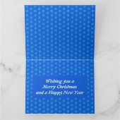 かわいいクリスマスのセイウと雪の結晶のカスタム カード (内部)